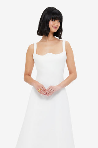 Exclusive LEO LIN Odette Midi Dress - Snow
