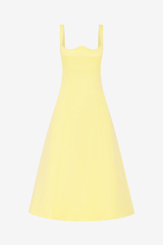 Exclusive LEO LIN Odette Midi Dress - Sorbet Yellow