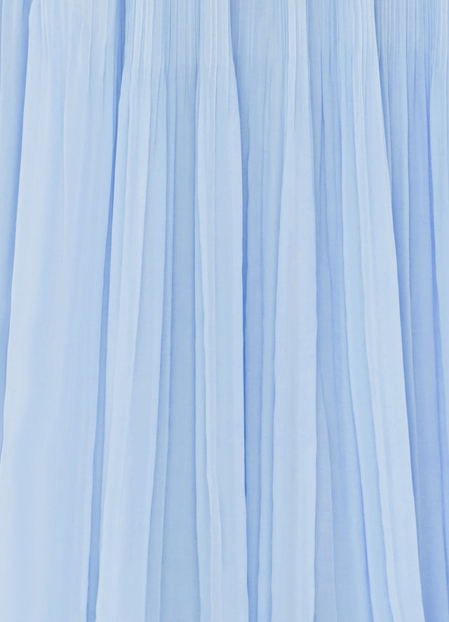 Exclusive Leo Lin Camilla Draped Floor Length Dress - Sky Blue