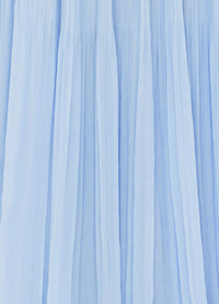 Exclusive Leo Lin Camilla Draped Floor Length Dress - Sky Blue