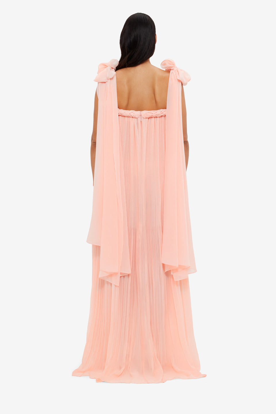 Exclusive LEO LIN Camilla Draped Floor Length Dress - Soft Pink