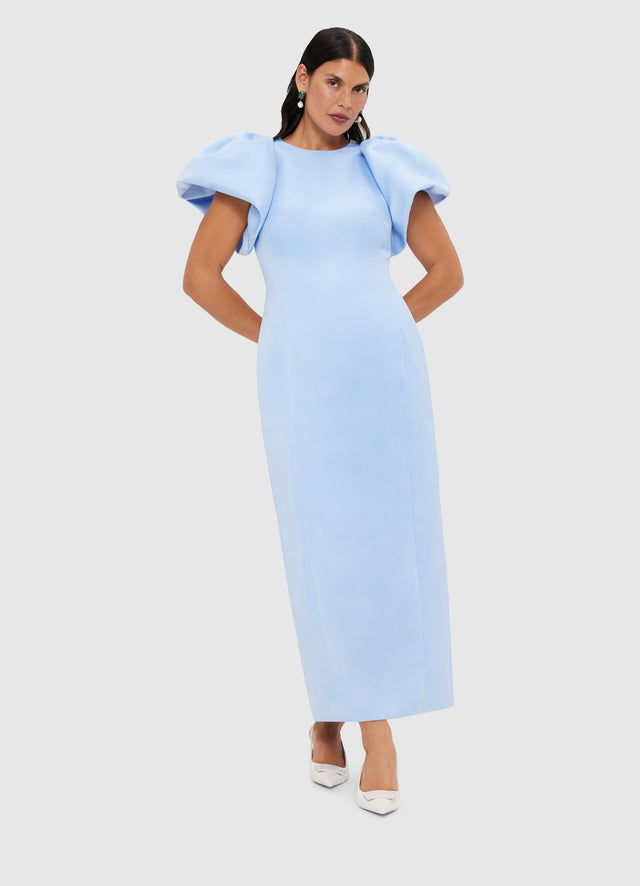 Exclusive Leo Lin Lucinda Maxi Dress - Sky Blue