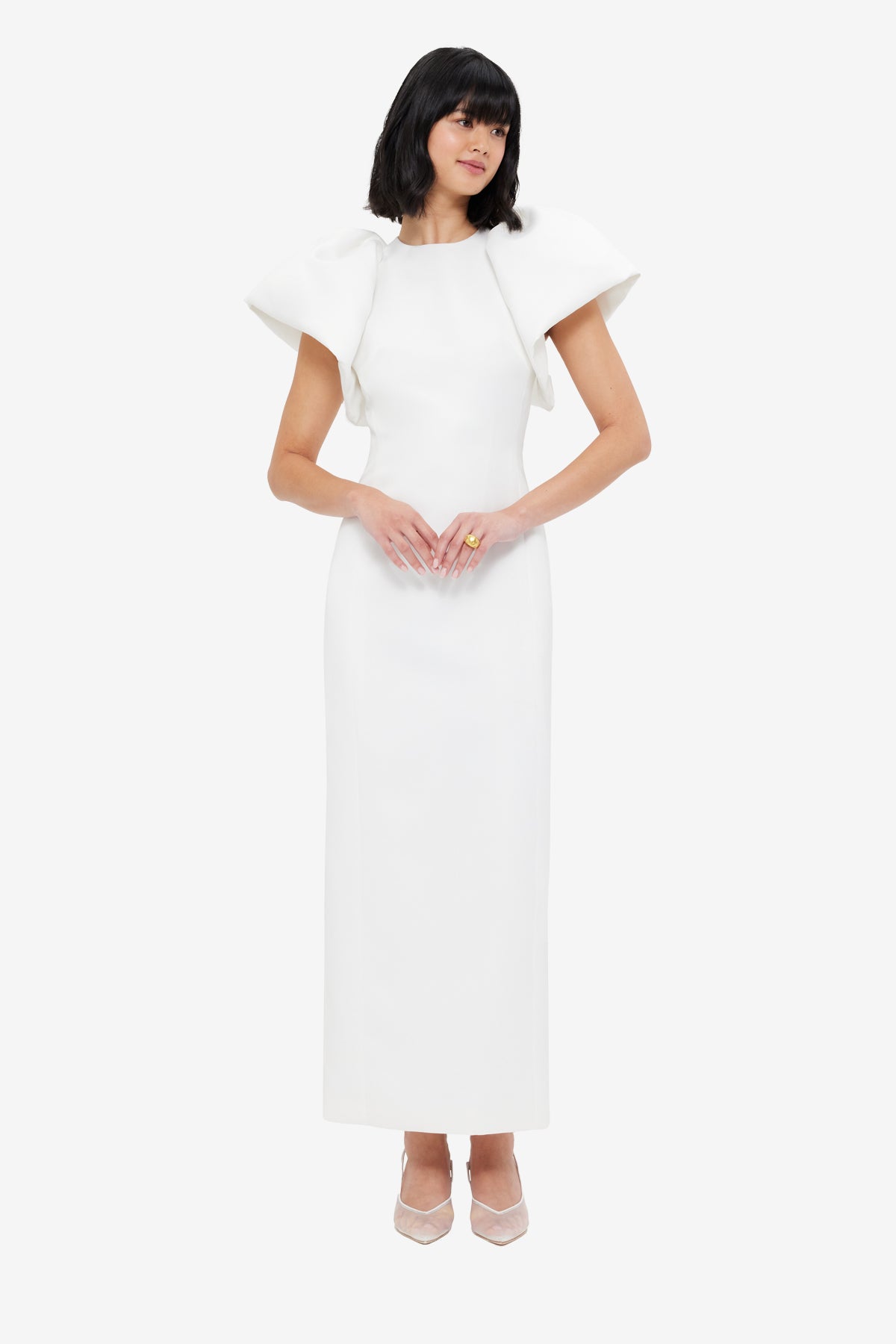 【Leo Lin】Lucinda Embellished Maxi Dress Lucinda Embellished Maxi Dress - Lily Print in Parakeet