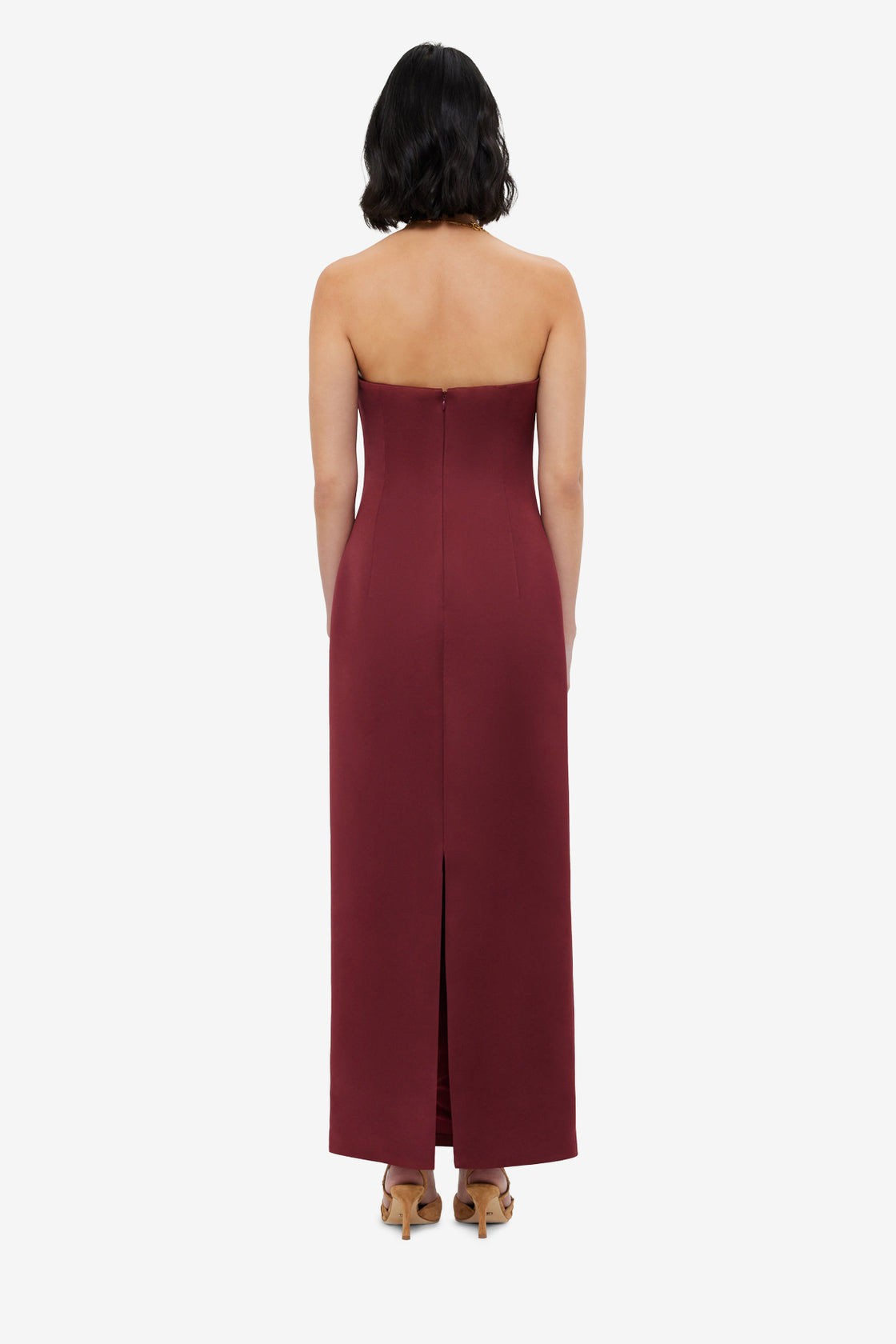 Exclusive LEO LIN Rayna Bustier Maxi Dress - Burgundy