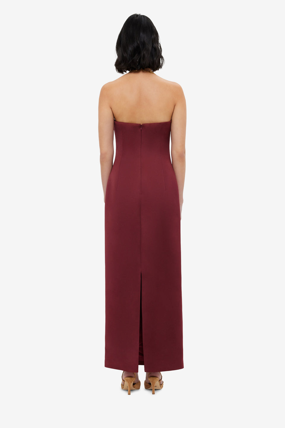 Exclusive LEO LIN Rayna Bustier Maxi Dress - Burgundy