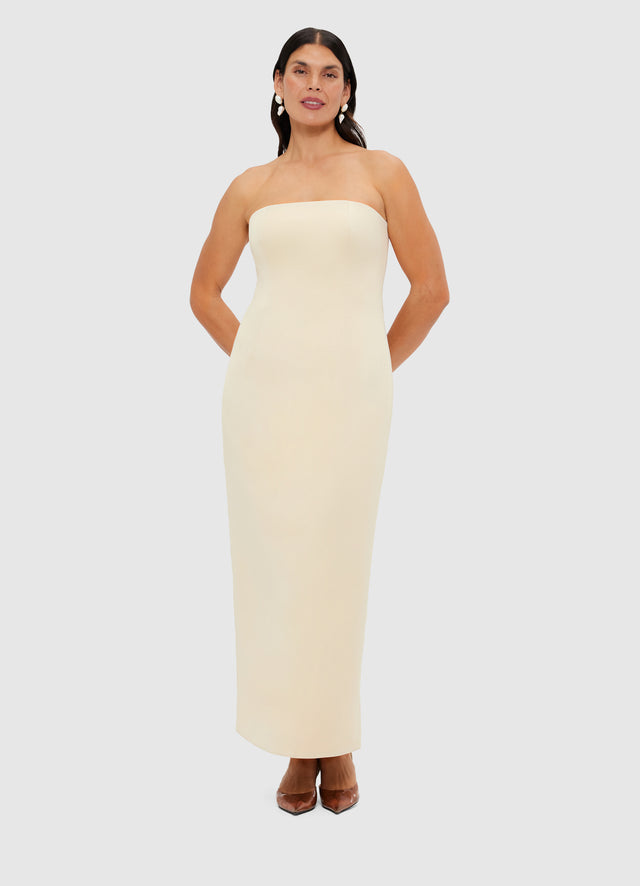 Exclusive Leo Lin Rayna Bustier Maxi Dress - Champagne