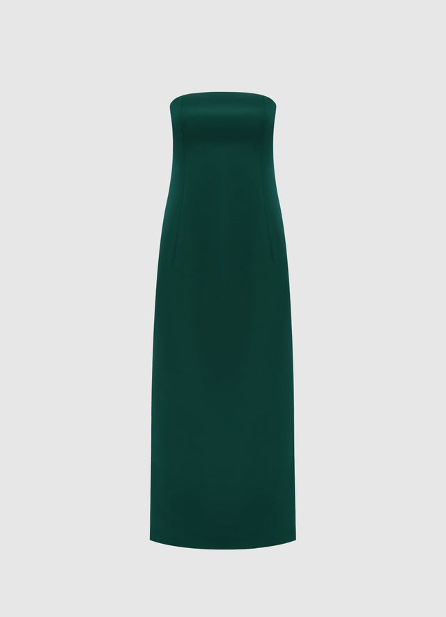 Exclusive Leo Lin Rayna Bustier Maxi Dress - Emerald