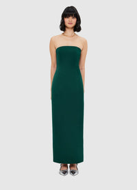 Exclusive Leo Lin Rayna Bustier Maxi Dress - Emerald