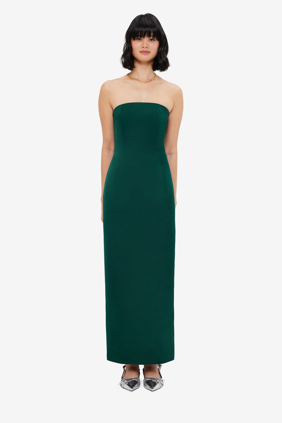 Exclusive LEO LIN Rayna Bustier Maxi Dress - Emerald