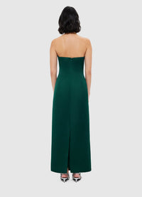 Exclusive Leo Lin Rayna Bustier Maxi Dress - Emerald