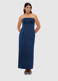 Exclusive Leo Lin Rayna Bustier Maxi Dress - Navy