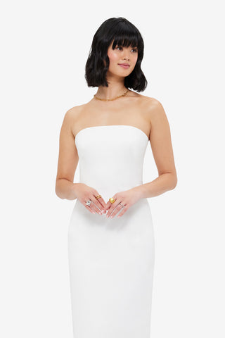 Exclusive LEO LIN Rayna Bustier Maxi Dress - Snow