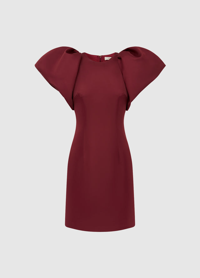 Exclusive Leo Lin Dayna Mini Dress - Burgundy