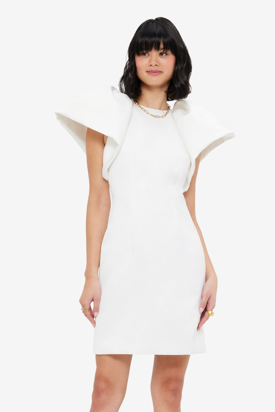 Exclusive LEO LIN Dayna Mini Dress - Snow