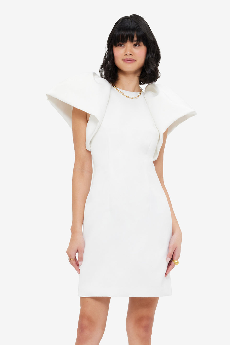 Exclusive LEO LIN Dayna Mini Dress - Snow