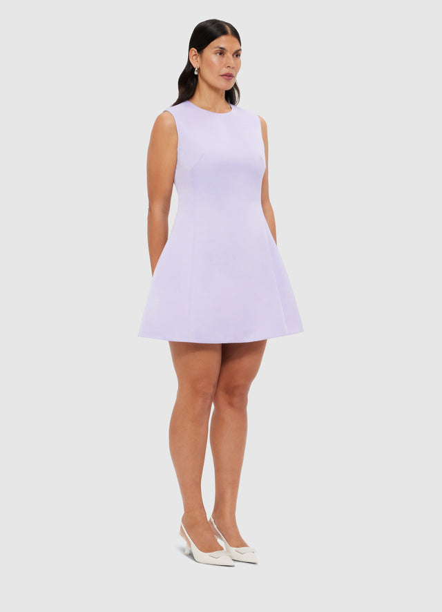 Exclusive Leo Lin Chloe Sleeveless Mini Dress - Lilac