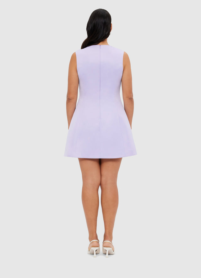 Exclusive Leo Lin Chloe Sleeveless Mini Dress - Lilac