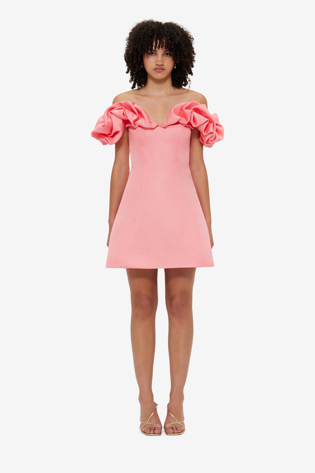 【Leo Lin】Bella Off Shoulder Frill Mini Dress Bella Off Shoulder Frill Mini Dress - Strawberry Pink – LEO LIN