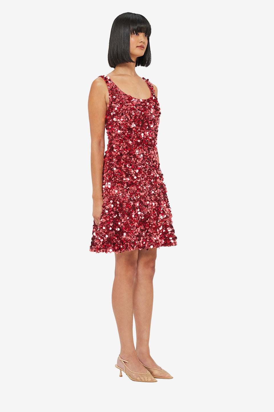 Exclusive LEO LIN Elaine Sequin Mini Dress - Mulberry