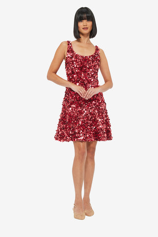 Exclusive LEO LIN Elaine Sequin Mini Dress - Mulberry