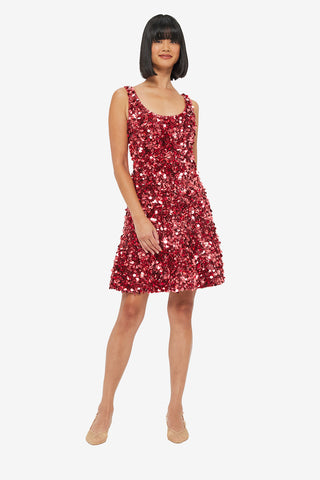 Exclusive LEO LIN Elaine Sequin Mini Dress - Mulberry