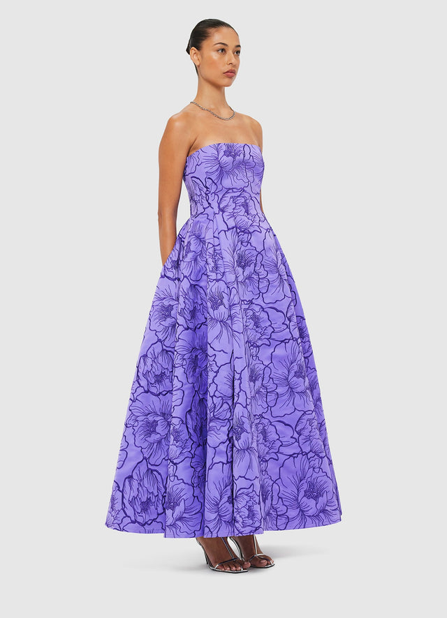 Exclusive Leo Lin Nora Bustier Maxi Dress - Lavender