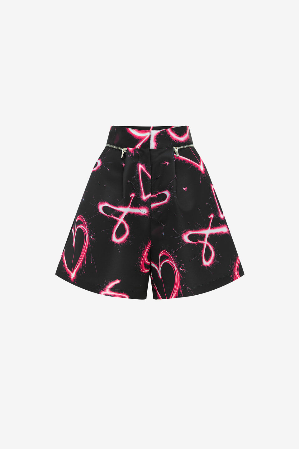 Exclusive LEO LIN Winnie Shorts - Neon Heart Print
