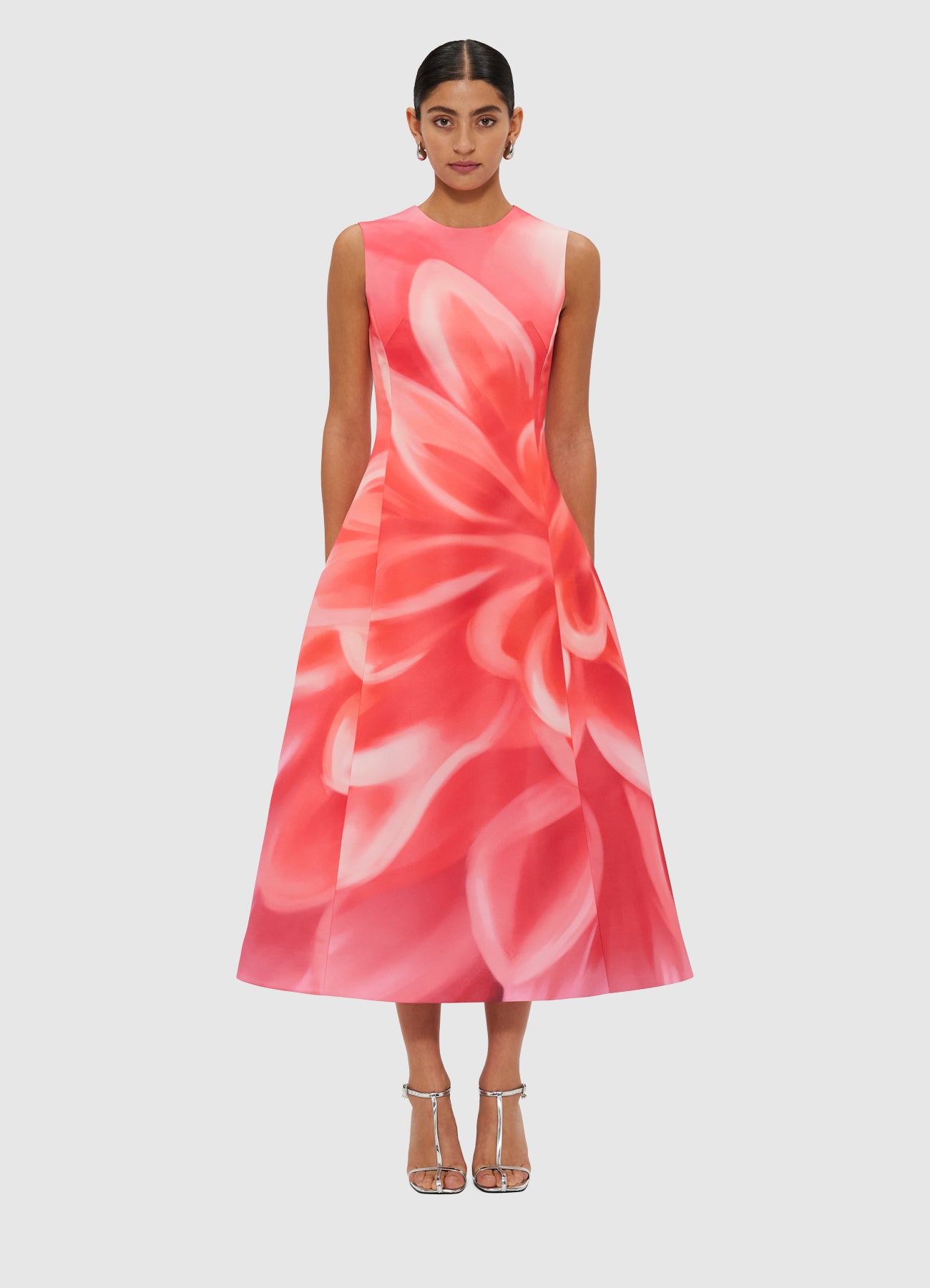 【Leo Lin】Cleo Printed Sleeveless Midi Dress Cleo Printed Sleeveless Midi Dress - Prism – LEO LIN