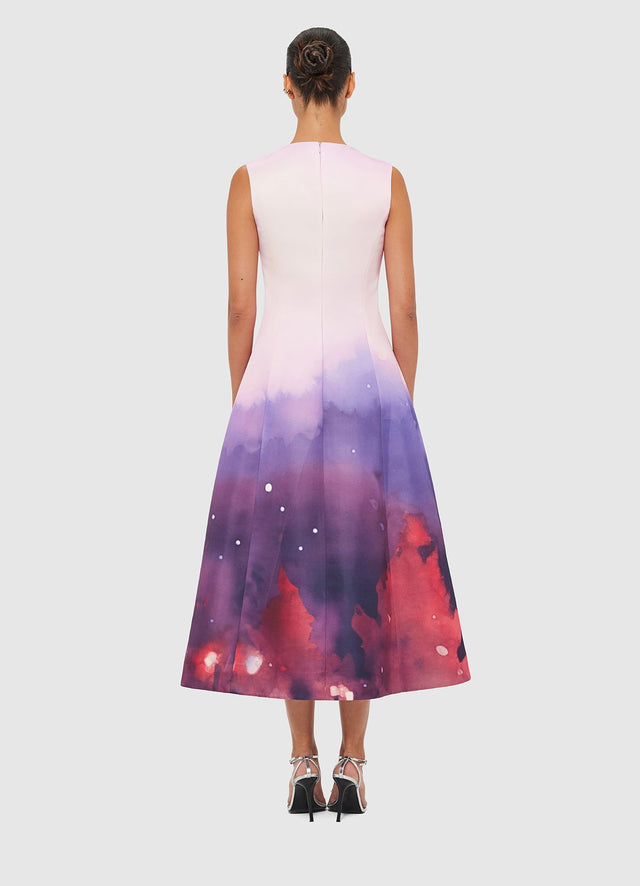 Exclusive Leo Lin Cleo Sleeveless Midi Dress - Fairground Print