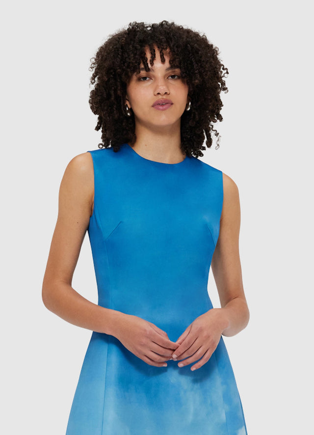 Exclusive Leo Lin Cleo Sleeveless Midi Dress - Aerial Print