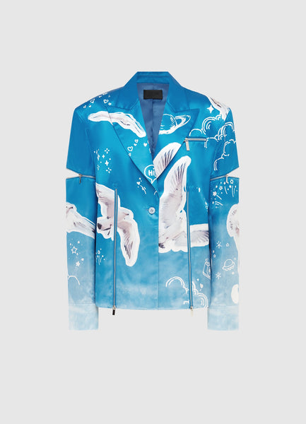 Exclusive Leo Lin Brielle Blazer - Aerial Print