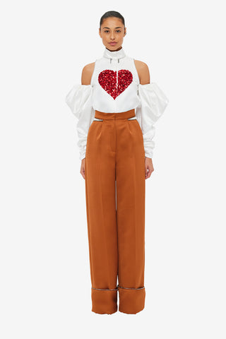 Exclusive LEO LIN Ellis Wide Leg Pants - Toffee