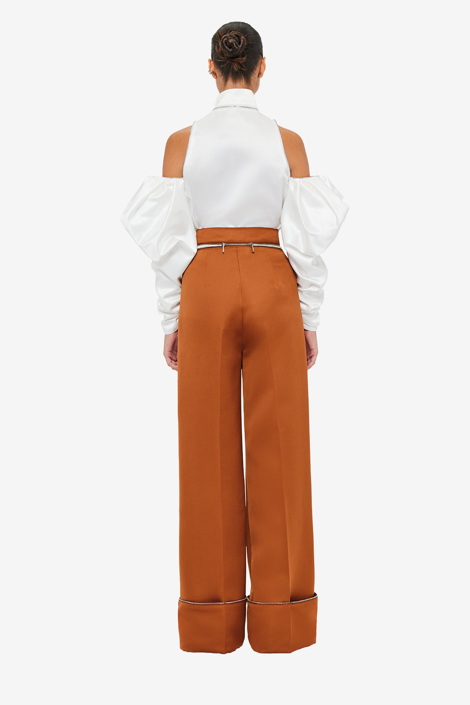 Exclusive LEO LIN Ellis Wide Leg Pants - Toffee