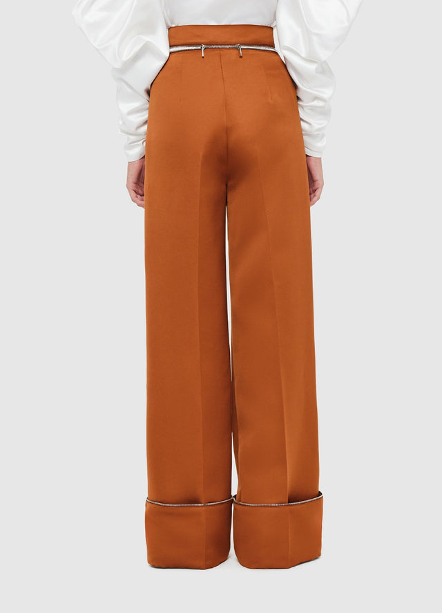 Exclusive Leo Lin Ellis Wide Leg Pants - Toffee