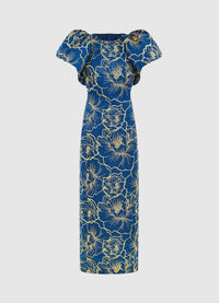 Exclusive Leo Lin Lucinda Maxi Dress - Marine Blue