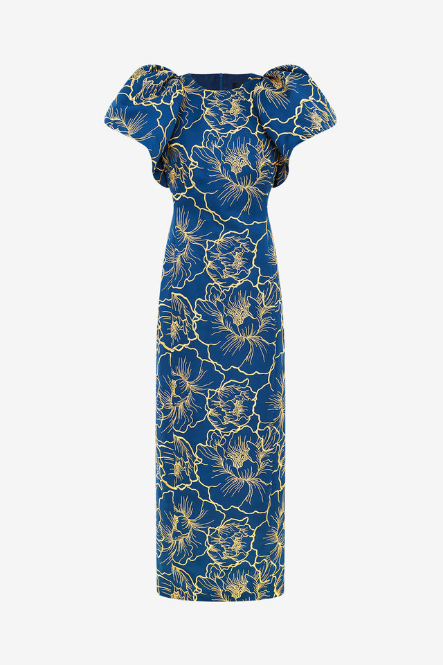 Exclusive LEO LIN Lucinda Maxi Dress - Marine Blue