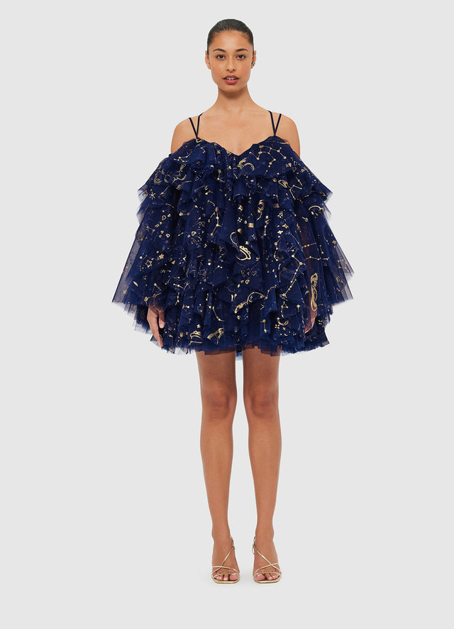 Exclusive Leo Lin Kimberly Mini dress - Celestial Print