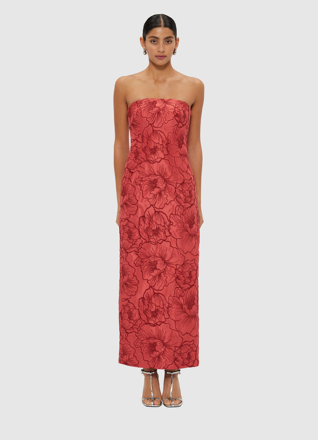 Exclusive Leo Lin Rayna Bustier Maxi Dress - Mulberry