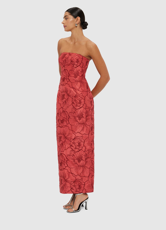 Exclusive Leo Lin Rayna Bustier Maxi Dress - Mulberry