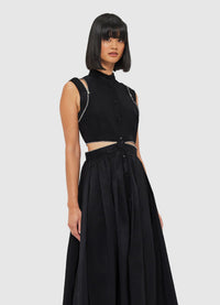 Exclusive Leo Lin Edie Midi Dress - Ebony