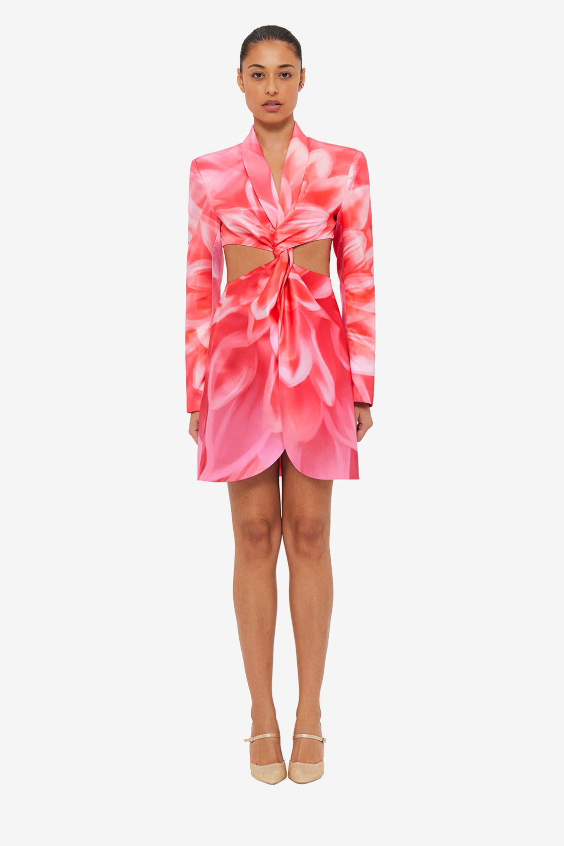 Exclusive LEO LIN Eliza Cut Out Mini Dress - Prism Print