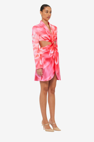 Exclusive LEO LIN Eliza Cut Out Mini Dress - Prism Print