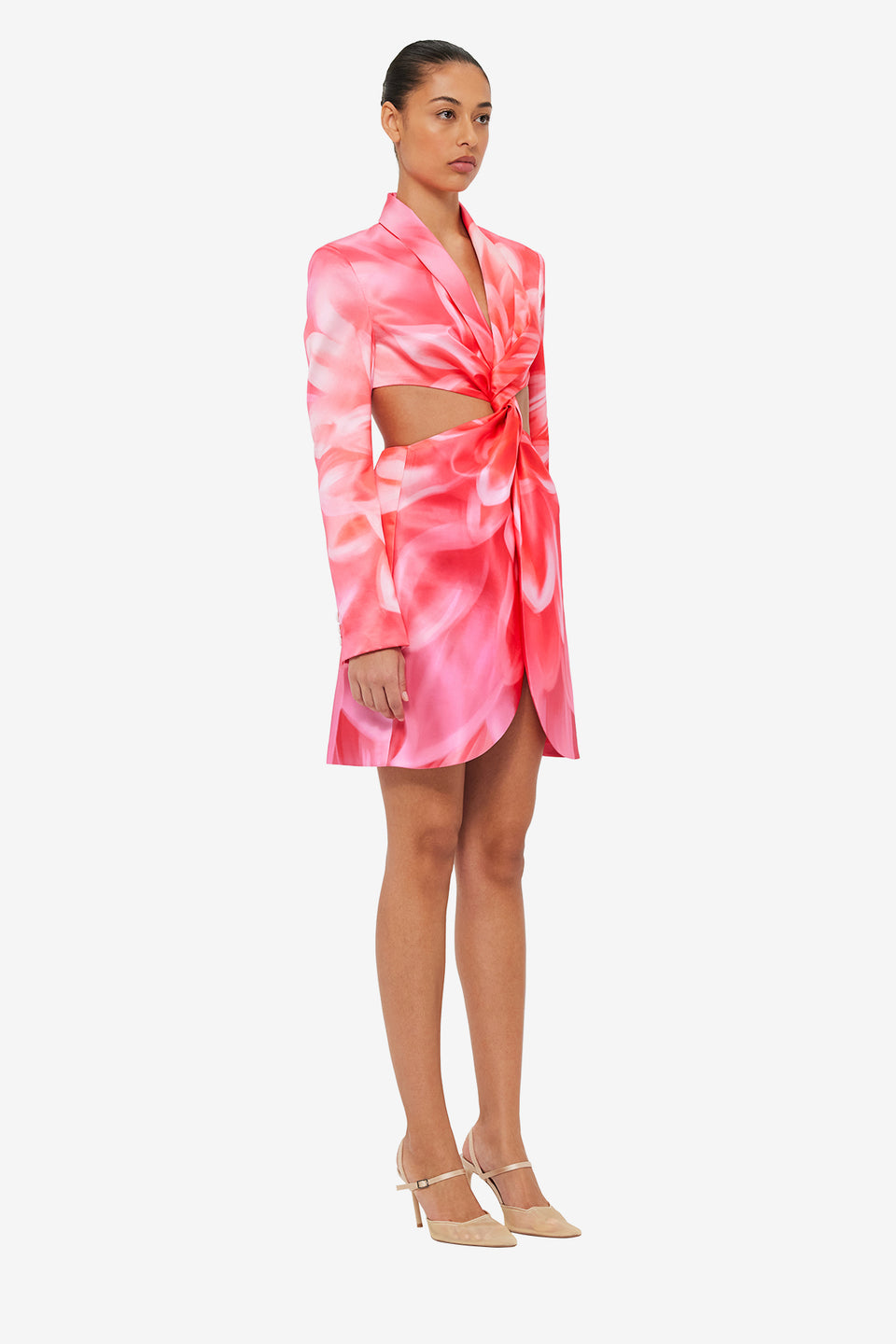 Exclusive LEO LIN Eliza Cut Out Mini Dress - Prism Print