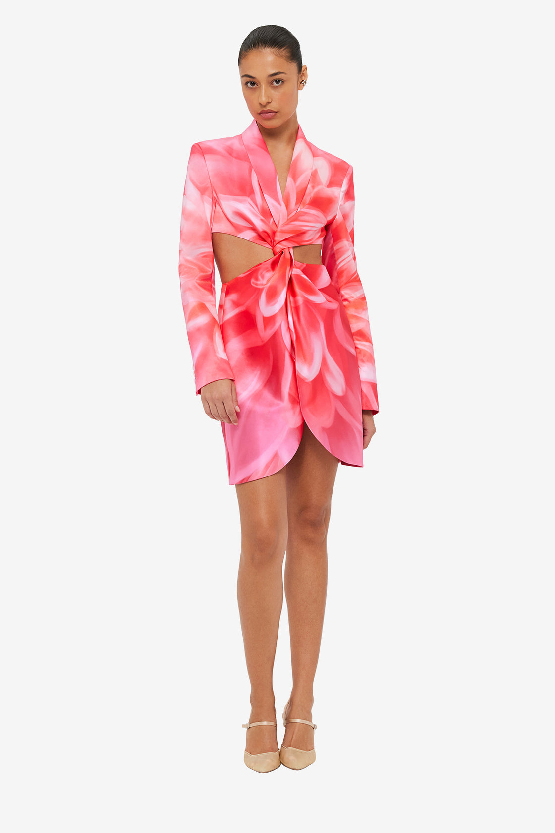 Exclusive LEO LIN Eliza Cut Out Mini Dress - Prism Print