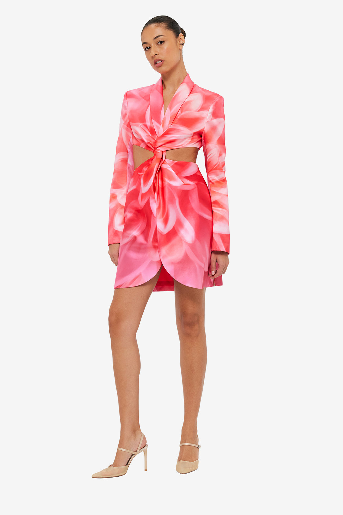 Exclusive LEO LIN Eliza Cut Out Mini Dress - Prism Print