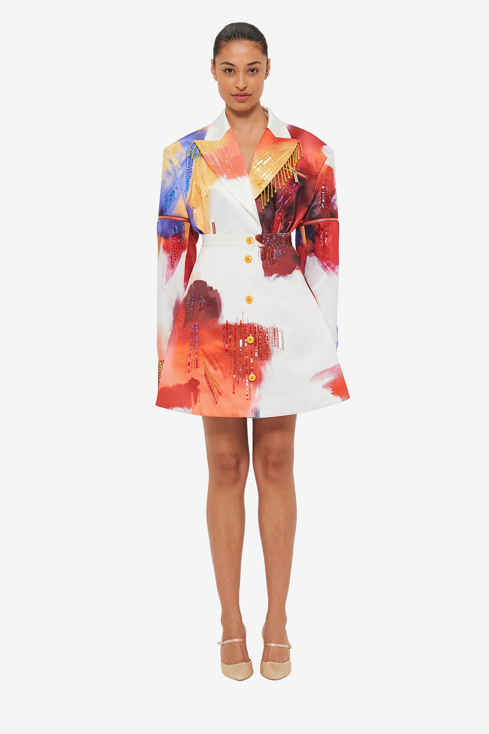 Exclusive LEO LIN Izzie Mini Skirt - Reminiscence Print