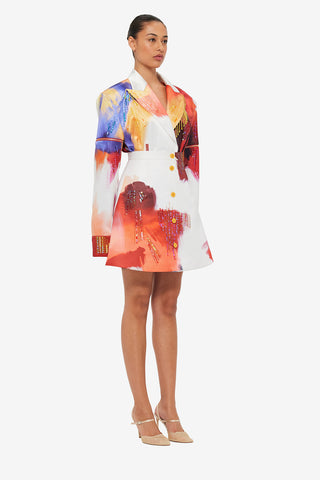 Exclusive LEO LIN Izzie Mini Skirt - Reminiscence Print