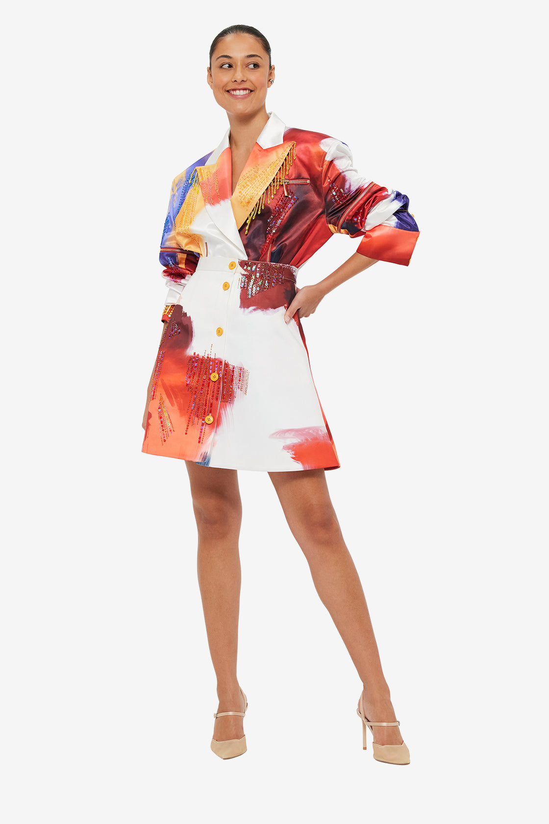 Exclusive LEO LIN Izzie Mini Skirt - Reminiscence Print