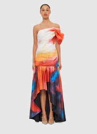 Exclusive Leo Lin Elsa One Shoulder Gown - Reminiscence Print