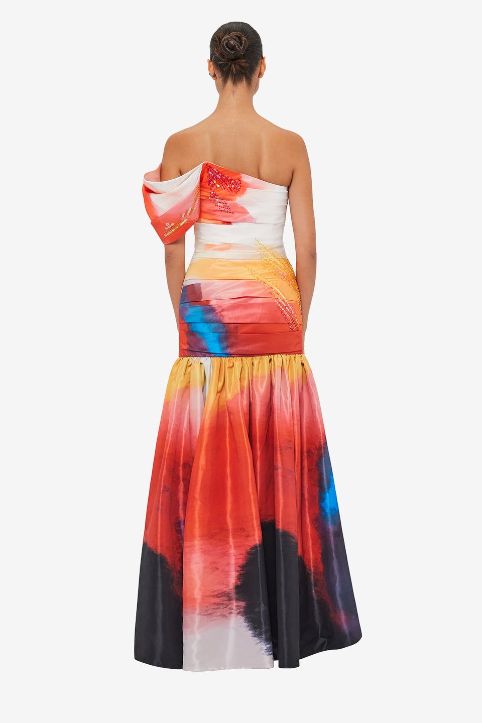 Exclusive LEO LIN Elsa One Shoulder Gown - Reminiscence Print